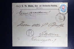 Russian Latvia : Registered Cover 1894 Kurland Mitau Jelgava  To Stettin - Brieven En Documenten