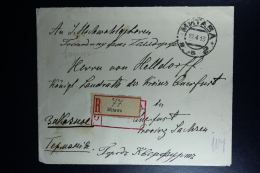 Russian Latvia : Registered Cover 1913 Kurland Mitau Jelgava Mntaba Querfurt Mixed Stamps - Brieven En Documenten