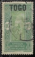 TOGO REPUBLIQUE TOGOLAISE 1921 FRENCH MANDATE DAHOMEY OVERPRINTED CENT. 10 USATO USED OBLITERE' - Oblitérés