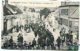 - FLIXECOURT - (Somme ), Fêtes Des Vétérans, Octobre 1905, Calèche, Super Animation, écrite, 1912, TBE, Scans. - Flixecourt