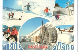 Häselgehr (Reutte-Tyrol-Tirol-Österreich-Austria-Autriche)-Multivues-Eglise-Sports D'Hiver-Winter-Ski-Luge-Timbre 1973 - Reutte