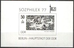 DDR 1977 Mi-Nr. Block 48 Schwarzdruck ** MNH - 1971-1980