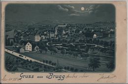 Gruss Aus Brugg - Mondschein Litho Metz - Brugg