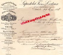 75- PARIS- LETTRE MANUSCRITE SIGNEE LAPOSTOLET FRERES & CERTEUX- 3 RUE OBLIN-HALLE AUX BLES-FABRICATION POIS CASSES-1888 - 1800 – 1899