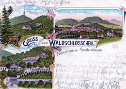 Thuringen, Sondershausen, Gruss Aus Waldschlösschen Ferienheim, Litho Trois Vues - Sondershausen