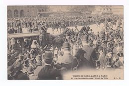 Visite De Lord-Maire à Paris En 1906. Le Carrosse Devant L'Hôtel De Ville. (1918r) - Ricevimenti