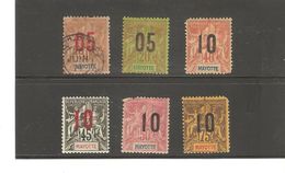 MAYOTTE  LOT N° 24 A 30  NEUF ET OBLITER  DE 1892 - Unused Stamps