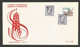 Portugal Cachet Commémoratif  Coimbra Rencontre Bibliothécaires Archivistes 1973 Event Postmark Librarians Archivists - Flammes & Oblitérations