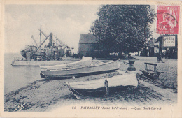 Paimboeuf - Quai Sadi Carnot (Bateau à Quai Pour Déchargement, Grues, Barques, Hôtel St Julien "Touring Club" Taxe - Paimboeuf