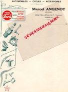 86-CHATELLERAULT- BELLE FACTURE MARCEL ANGENOT-MECANICIEN AUTOMOBILE-CYCLES-VELO- -POUR FORD-SIMMONS-APCO-MILWAUKEE91920 - Automovilismo