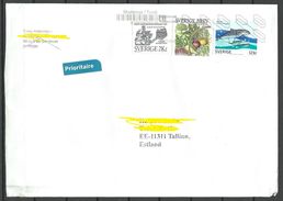 SCHWEDEN Sweden 2017 Letter To Estonie Fishes Etc - Briefe U. Dokumente