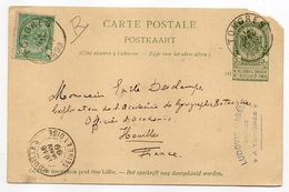 Belgique-1899--Entier Postal CP Avec Complément Pour Houilles (France) -Beaux Cachets TONGRES Et HOUILLES - Briefkaarten 1871-1909