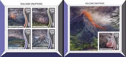 Sierra Leone 2017, Vulcans, 4val In BF +BF IMPERFORATED - Volcanos