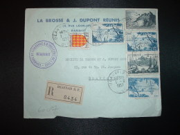 LR TP POINTE DU RAZ 20F+ NICE 10F X3+ MARSEILLE 8F+ ANGOUMOIS 2F OBL.1-6-1957 BEAUVAIS RP OISE (60) CHAMBRE DE COMMERCE - Postal Rates