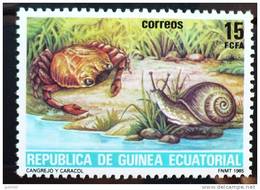 GUINEE EQUATORIALE Coquillage, Crabe, Escargot (yvert 206) * * Neuf Sans Charniere MNH - Coneshells