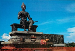 CPSM Thailande-Sukhothai Historical Park-Thé Statue Of King Ramkhamhaeng Thé Great      L2382 - Thaïlande