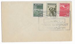 NORVEGE - 1945 - ENVELOPPE Avec TIMBRES EMIS Par Le GOUVERNEMENTen EXIL à LONDRES - Lettres & Documents