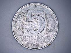 ALLEMAGNE - RDA. 5 PFENNIG 1968 A - 5 Pfennig