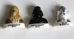 Lot 3 Fèves STAR WARS Darth Wader Dark Vador R2-D2 Chewbacca - Other & Unclassified