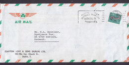 Ireland Air Mail CLAYTON LOVE & SONS Slogan Flamme BAILE ATHA CLIATH 1975 Cover Brief ESBJERG Denmark - Cartas & Documentos