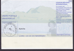 Austria Autriche UPU Coupon-Résponse International BLINDENMARKT 1.7.2005 (2 Scans) - Briefe U. Dokumente