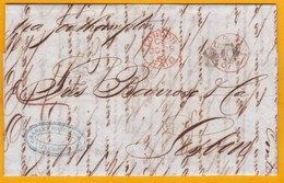 1861 Lettre Avec Correspondance De Liverpool Vers Lisbonne, Portugal Via LONDRES Et Southampton - Postmark Collection