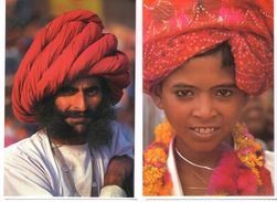 2 CPM Inde Rajasthan Raika Man Jaisalmer &  Child Bridegroom - Asie