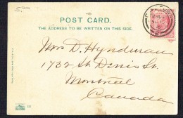 COGH   Post Card To Canada  SG 71 - Kaap De Goede Hoop (1853-1904)