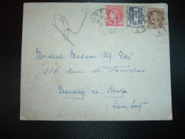 LETTRE TP CERES DE MAZELIN 2F50 + 1F + CHAINES BRISEES 50c OBL.11-1-47 GISORS EURE (27) - Postal Rates