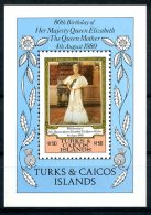 Turks And Caicos Islands, 1980, Birthday Of Queen Elizabeth II, MNH, Michel Block 23 - Turks & Caicos