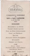 Menu De Communion Solennelle/Déjeuner/Edith Et Nelly Carpentier/Hubert Monville/Maison Delamare/Yvetot/1939     MENU219 - Menú