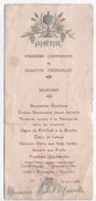 Menu/Premiére Communion/ Déjeuner/ Colette Monville//Hubert Monville/ /1934      MENU225 - Menükarten