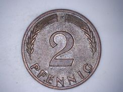 ALLEMAGNE 2 PFENNIG 1970 F - 2 Pfennig