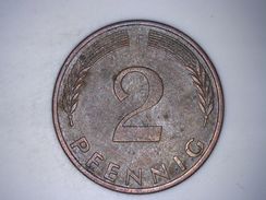 ALLEMAGNE 2 PFENNIG 1973 F - 2 Pfennig