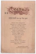 Menu/ Déjeuner/Madeleine Petit/ Briavoine-Guillaume/COUSANCES Aux FORGES/ Meuse/ 1906                    MENU234 - Menus