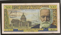 France Billet De 500 Francs Victor Hugo Référence Fayet F 35 / 5 Du 4 08  1955  TTB - 500 F 1954-1958 ''Victor Hugo''