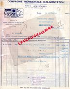 81 - ALBI - FACTURE COMPAGNIE MERIDIONALE ALIMENTATION-PATES ALIMENTAIRES-41 RUE CARMEAUX- SOLEIL-1938 - 1900 – 1949