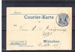 Allemagne - Bavière - Carte Postale De 1899 - Entier Postaux - Oblit Courrier - Exp Vers München - Privatpost