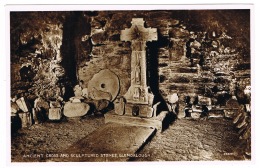 RB 1170 -  Real Photo Postcard - Ancient Cross & Sculptured Stones Glendalough Wicklow Ireland - Wicklow