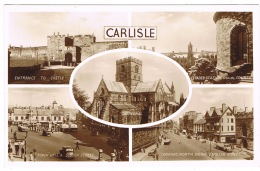 RB 1171 - Real Photo Multiview Postcard Carlisle Cumbria - English Street - Scotch Street +++ - Carlisle