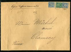 France - Grande Enveloppe Tarif Papiers D 'affaires  En Recommandé De Paris Pour Clamecy En 1887 - Ref O 2 - 1877-1920: Periodo Semi Moderno