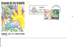 Carnaval - SantaCruz De Ténérife ( FDC D'Espagne De 1984 à Voir) - Carnival