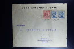 Italy : Company Cover 1921 Smirne To Woluwe St Lambert Bruxelles Mixed Stamps - Europese En Aziatische Kantoren