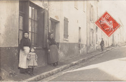 CARTE PHOTO Devanture Café  Envoi Pour TAVERNY ? ( Femmes Enfant ) Circulée Timbrée - Caffé