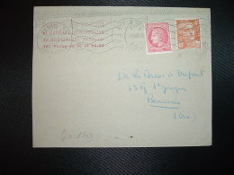 LETTRE (PLI) TP CERES DE MAZELIN 1F + M. DE GANDON 4F OBL.MEC.6 IX 49 PARIS 75 + IDEM 7 IX 49 + COMPTOIR DES VEGETAUX - 1945-47 Cérès De Mazelin