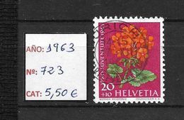 LOTE 1377  ///  SUIZA 1963   YVERT Nº: 723  //  CATALOG/COTE: 5,50€ - Used Stamps