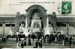 N°58109 -cpa Marseille -exposition électricitré -fontaines Lumineuses - Weltausstellung Elektrizität 1908 U.a.