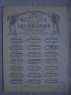 Ancien - Partition Théâtre De L'Opéra COPPELIA Par Léo DELIBES - Opéra