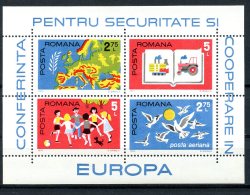 Romania, 1975, European Conference On Security, ECSC, MNH, Michel Block 124 - Unclassified