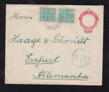 Brazil Brasil 1930 EN 76 Stationery Envelope 300R Uprated LAGUNA To ERFURT Germany - Postwaardestukken